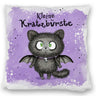 Kleine Kratzbürste Kissen mit Fledermaus-Katze