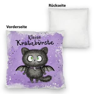 Kleine Kratzbürste Kissen mit Fledermaus-Katze