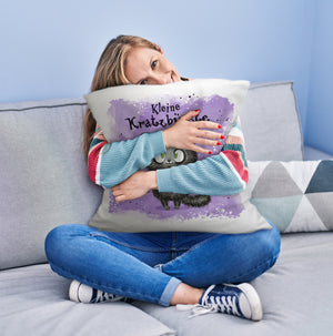 Kleine Kratzbürste Kissen mit Fledermaus-Katze