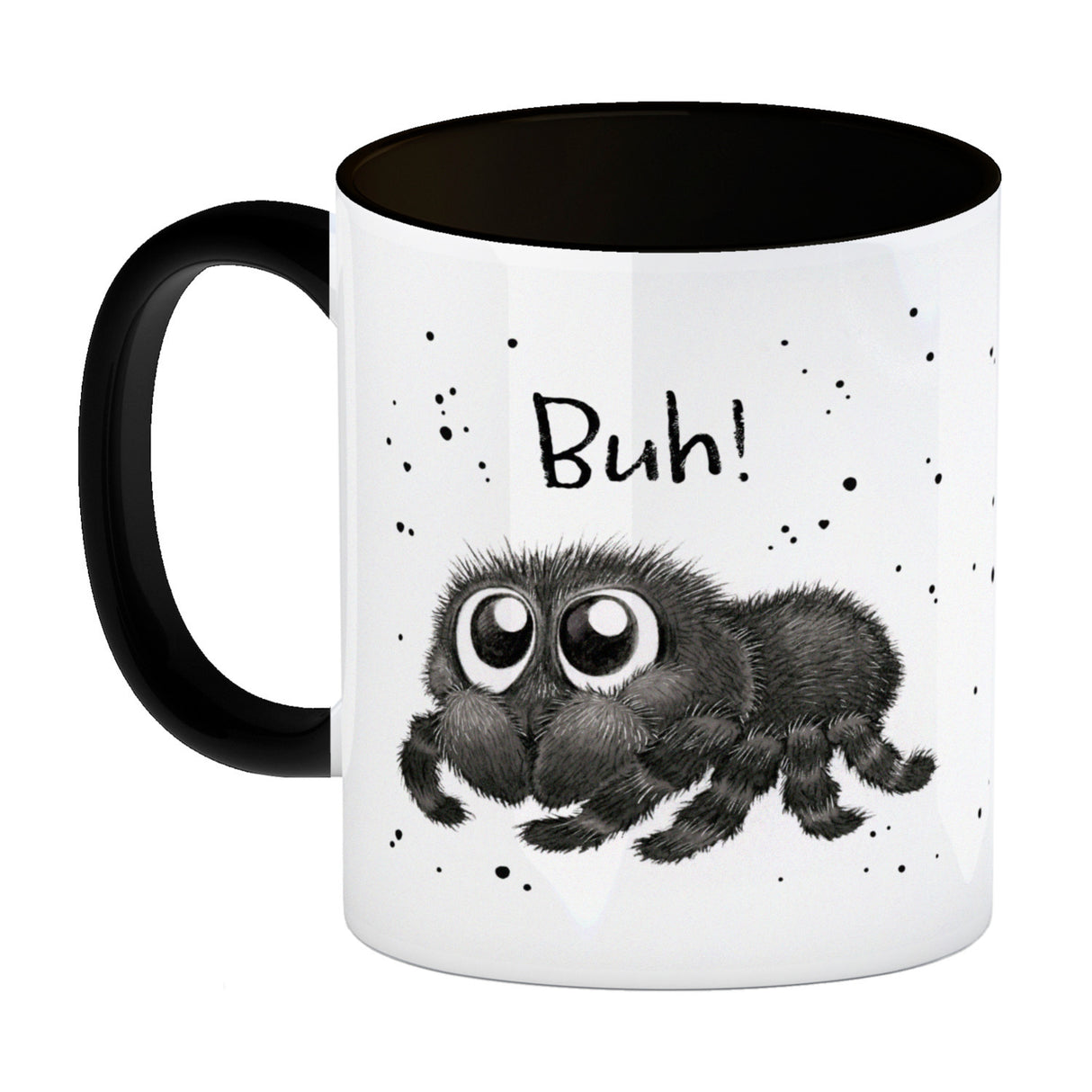 Buh! Flauschige Spinne Kaffeebecher