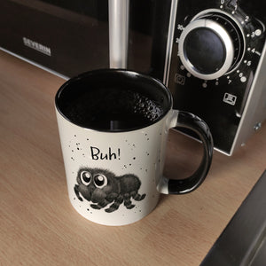 Buh! Flauschige Spinne Kaffeebecher