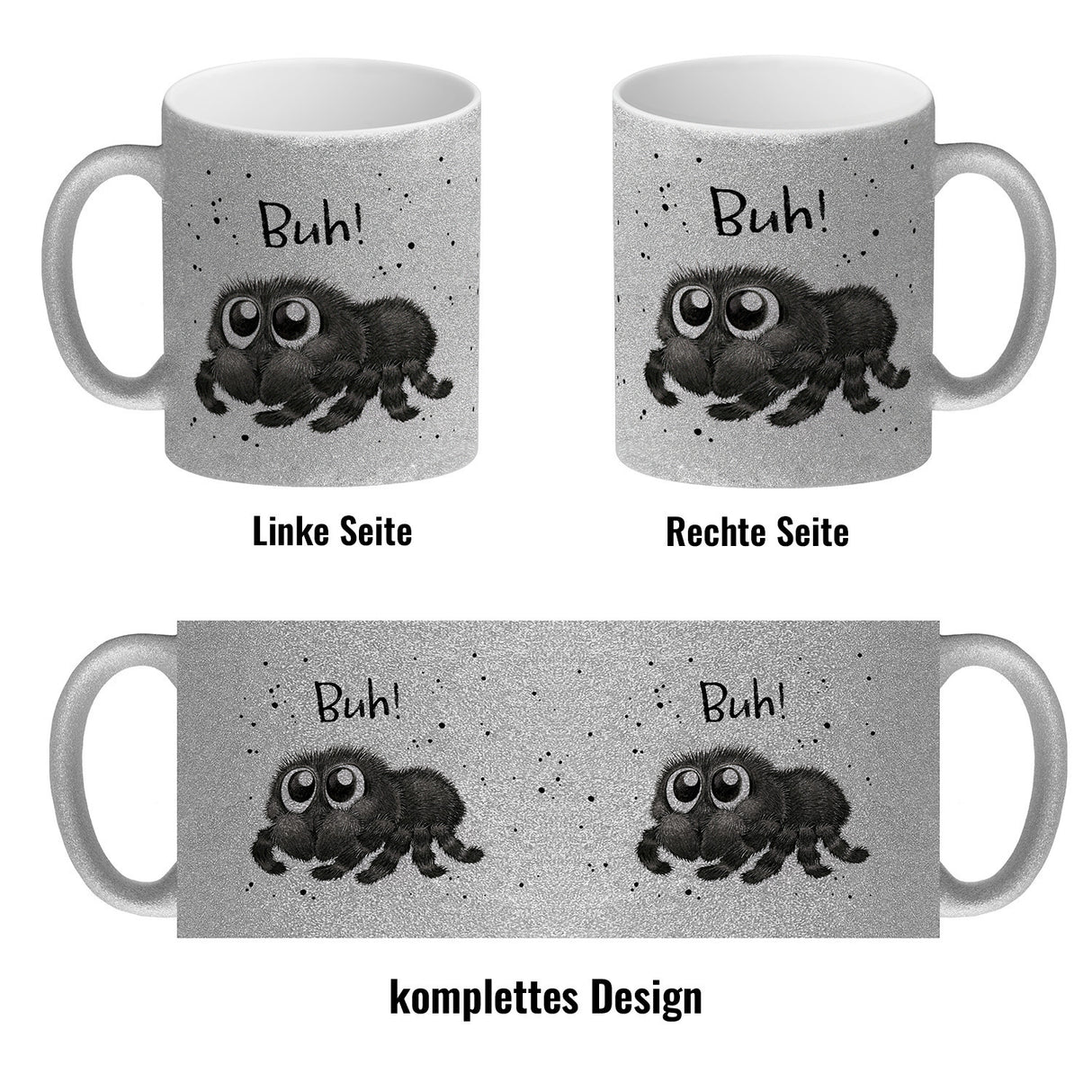 Buh! Flauschige Spinne Kaffeebecher