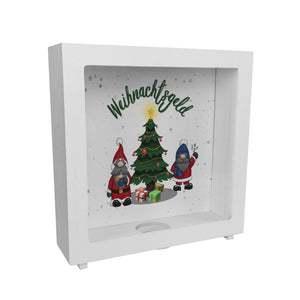 Weihnachtsgeld Spardose mit zwei niedlichen Weihnachtswichteln