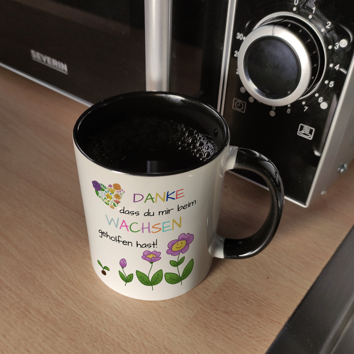 Danke dass du mir beim Wachsen geholfen hast Kaffeebecher