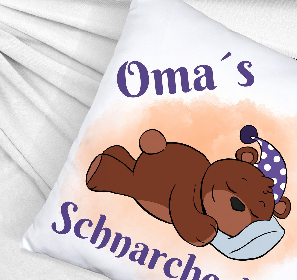 Omas Schnarchecke Bär Kissen
