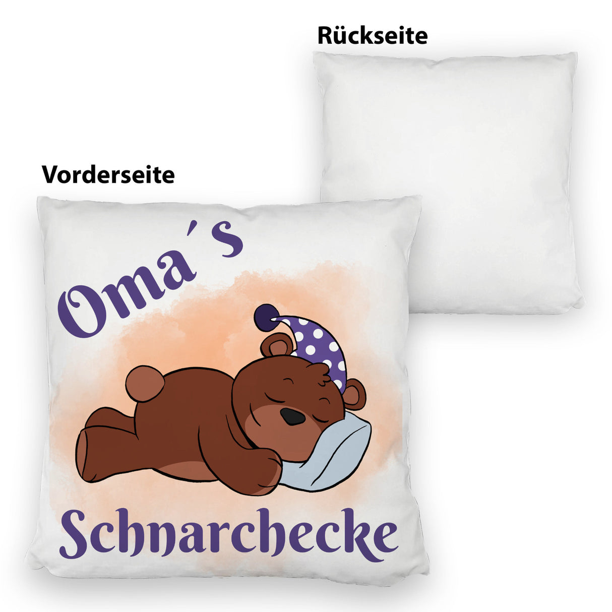 Omas Schnarchecke Bär Kissen