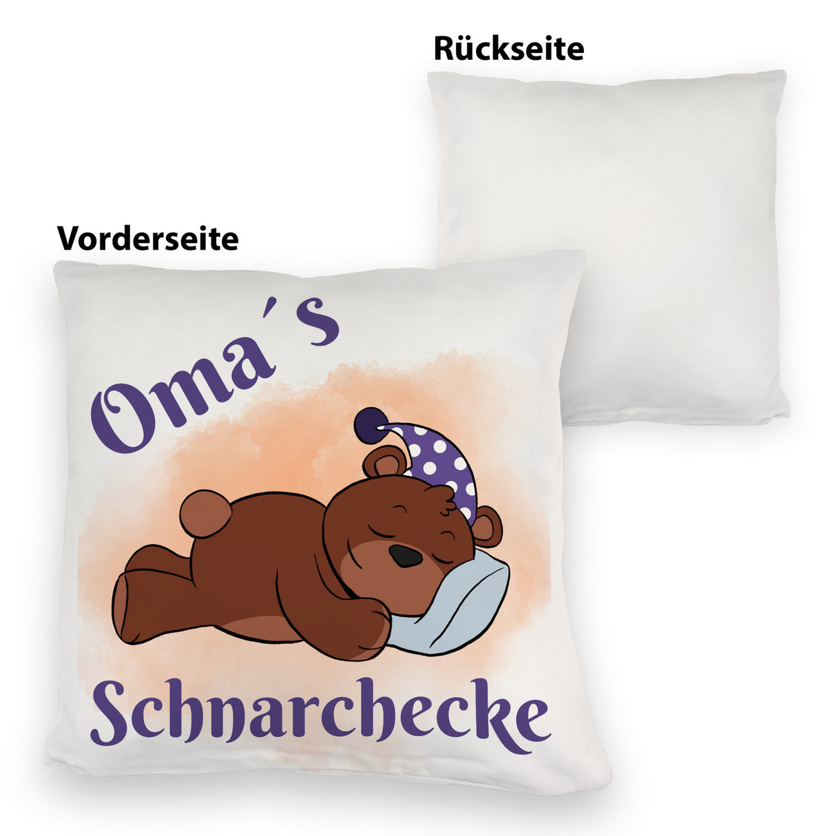 Omas Schnarchecke Bär Kissen