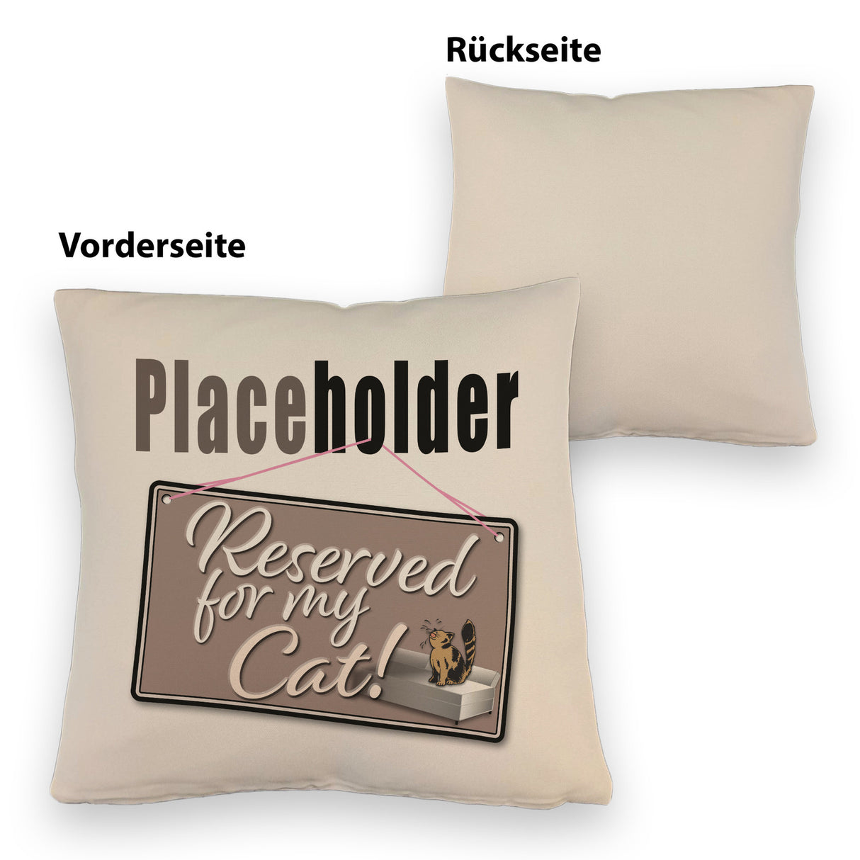 Reserved for my Cat! Placeholder Kissen für die Katze
