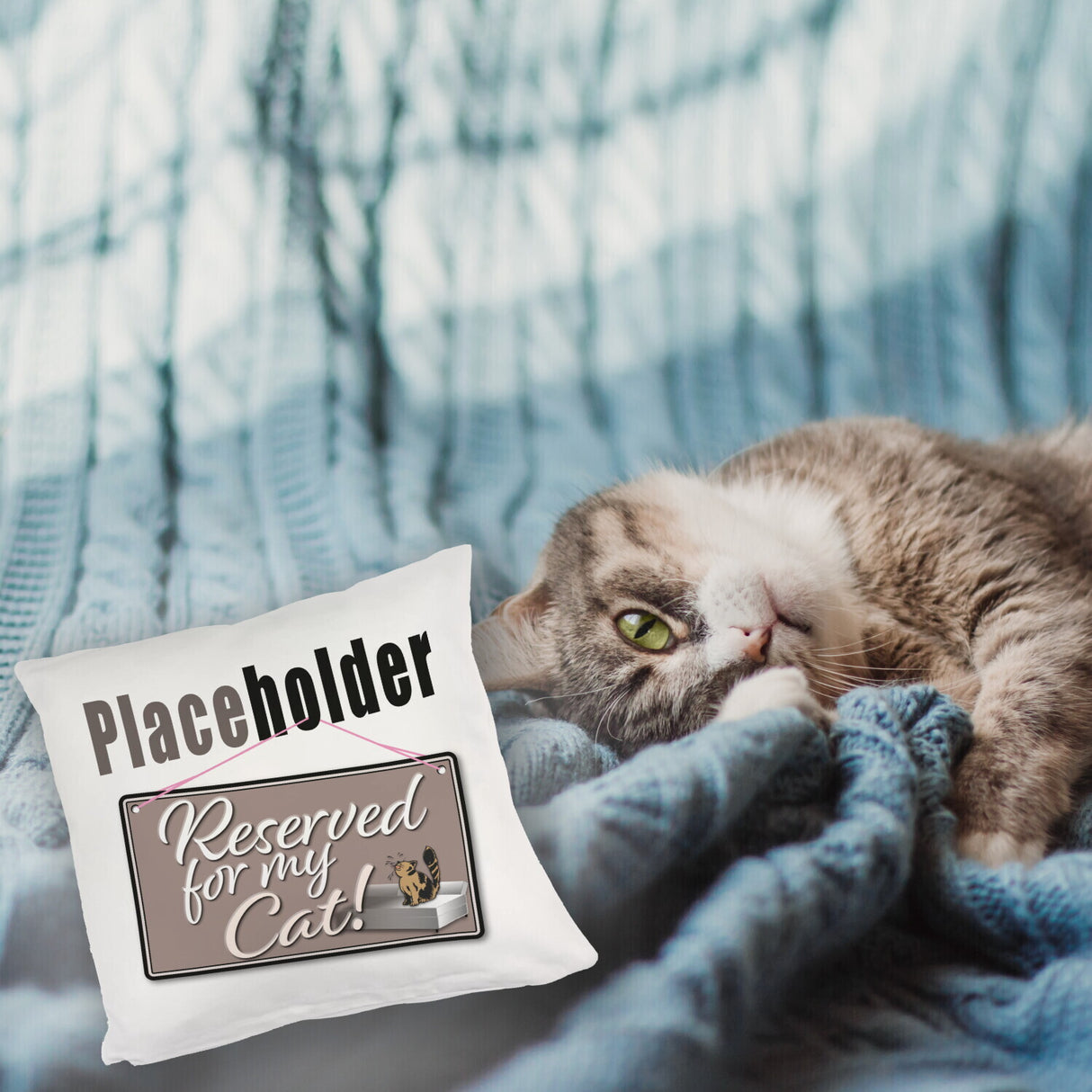 Reserved for my Cat! Placeholder Kissen für die Katze
