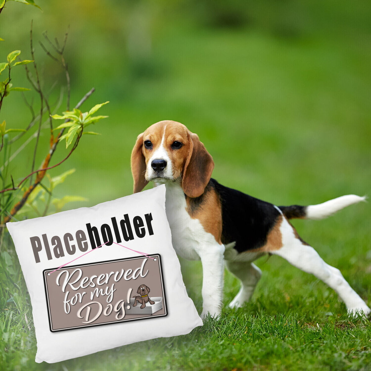 Reserved for my Dog! Placeholder Kissen für den Hund