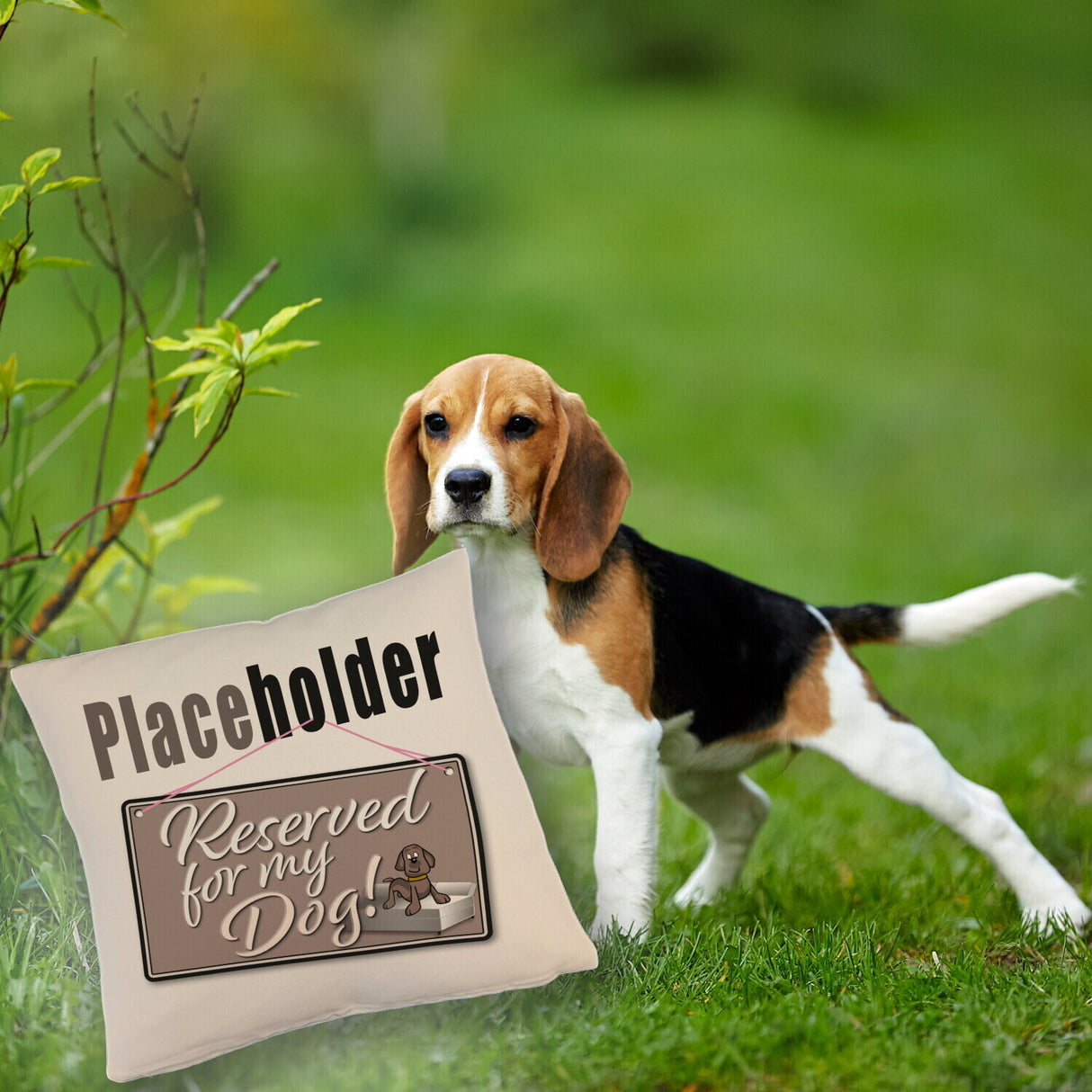 Reserved for my Dog! Placeholder Kissen für den Hund