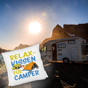 I love Camping Relax Kissen für Camper mit Zelten