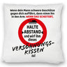 Ehe Kissen mit Warnsymbol und Spruch zum Thema Versöhnung für die Frau