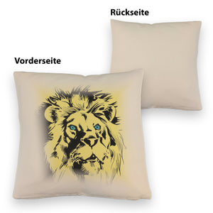 Löwenkopf Kissen mit majestätischem Tier