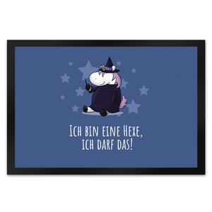 Einhorn-Geist Fußmatte in 35x50 cm mit Spruch Nicht faul mache geistige Arbeit