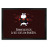 Einhorn-Geist Fußmatte in 35x50 cm mit Spruch Nicht faul mache geistige Arbeit