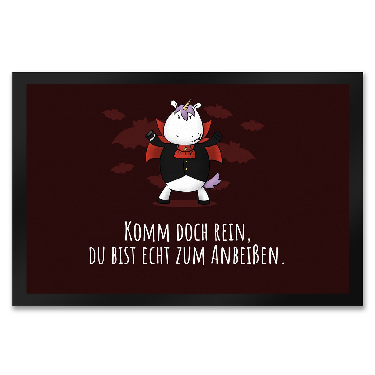Einhorn-Geist Fußmatte in 35x50 cm mit Spruch Nicht faul mache geistige Arbeit