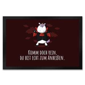 Einhorn-Geist Fußmatte in 35x50 cm mit Spruch Nicht faul mache geistige Arbeit