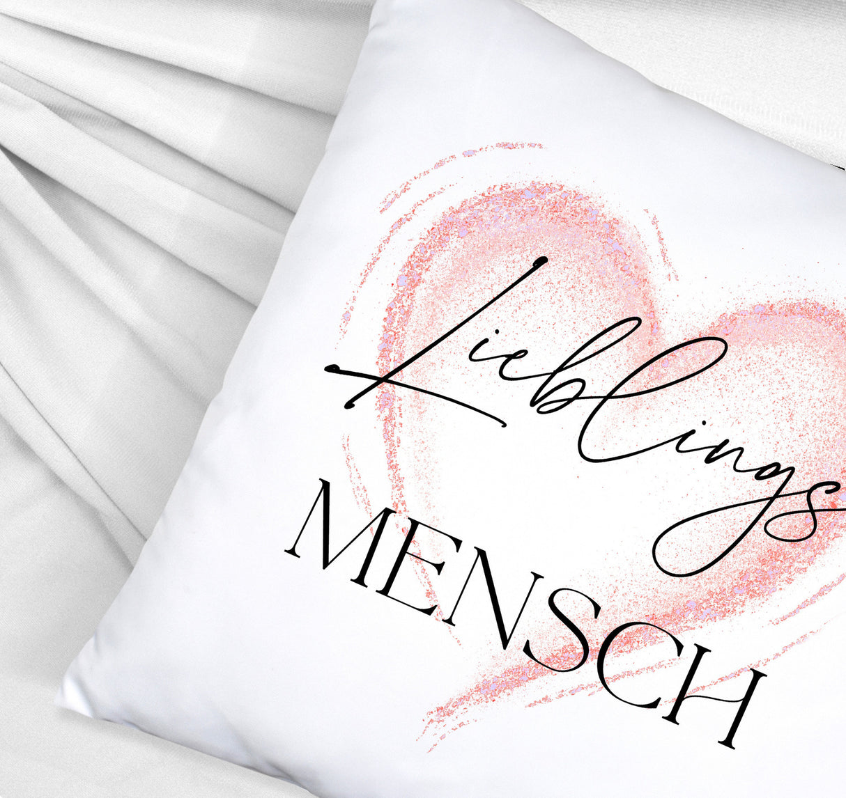 Lieblingsmensch Kissen in rosa