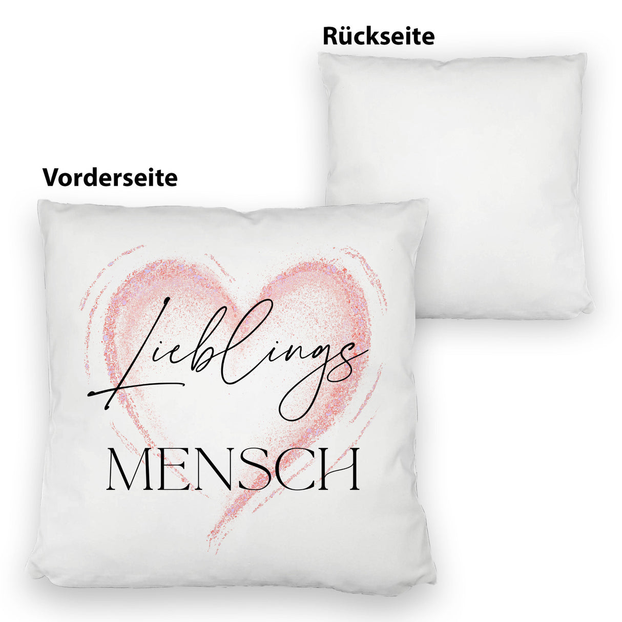 Lieblingsmensch Kissen in rosa