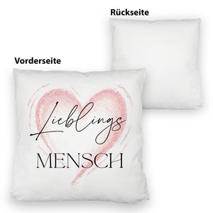Lieblingsmensch Kissen in rosa