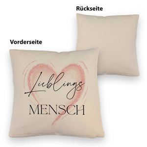 Lieblingsmensch Kissen in rosa