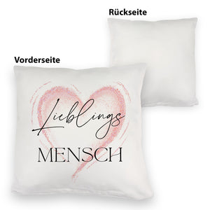 Lieblingsmensch Kissen in rosa