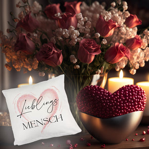 Lieblingsmensch Kissen in rosa