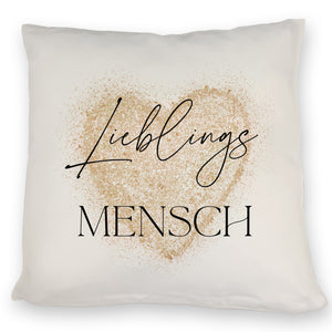 Lieblingsmensch Kissen in rosa