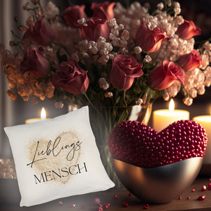 Lieblingsmensch Kissen in rosa