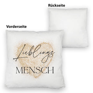 Lieblingsmensch Kissen in rosa