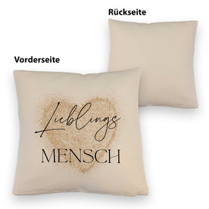 Lieblingsmensch Kissen in rosa