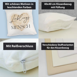 Lieblingsmensch Kissen in rosa