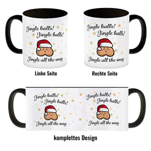 Weihnachts-Hoden Kaffeebecher mit Weihnachtssong Jingle balls