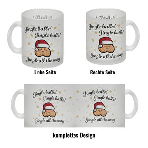 Weihnachts-Hoden Kaffeebecher mit Weihnachtssong Jingle balls
