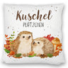 Igel Kissen mit Spruch Kuschelplätzchen