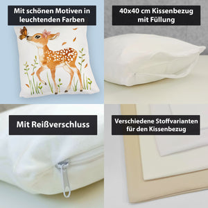 Reh Kissen im Aquarell Stil