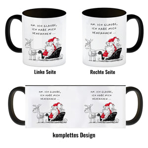 Weihnachtsmann am Naschen Kaffeebecher mit Spruch Erwischt