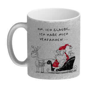 Weihnachtsmann am Naschen Kaffeebecher mit Spruch Erwischt