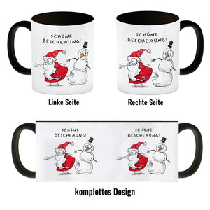 Weihnachtsmann am Naschen Kaffeebecher mit Spruch Erwischt