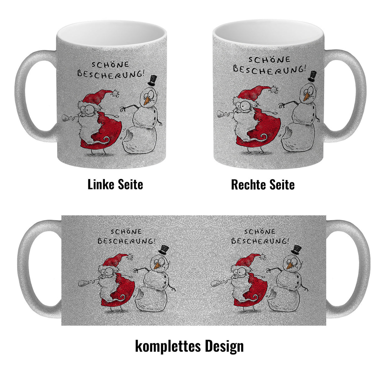 Weihnachtsmann am Naschen Kaffeebecher mit Spruch Erwischt
