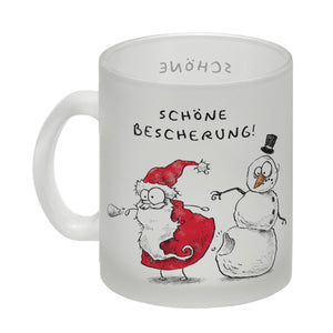 Weihnachtsmann am Naschen Kaffeebecher mit Spruch Erwischt