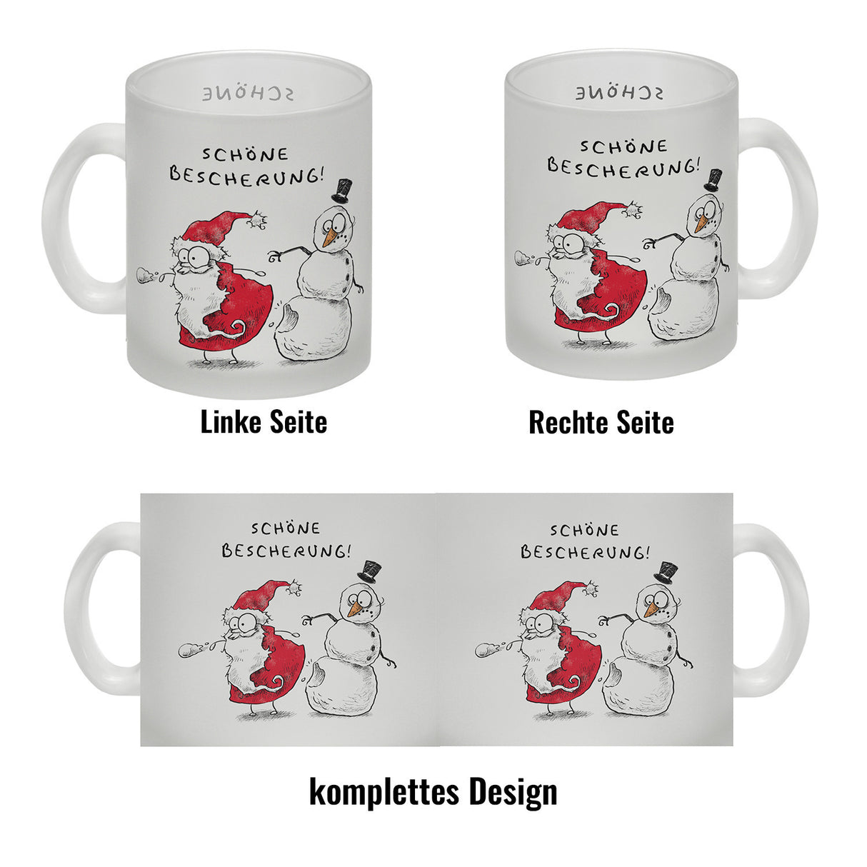 Weihnachtsmann am Naschen Kaffeebecher mit Spruch Erwischt