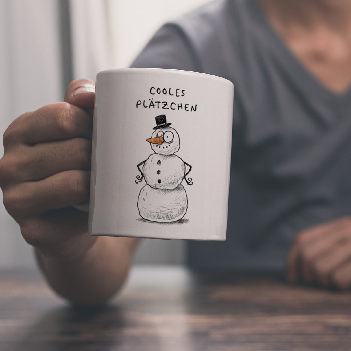 Weihnachtsmann am Naschen Kaffeebecher mit Spruch Erwischt