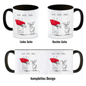 Weihnachtsmann am Naschen Kaffeebecher mit Spruch Erwischt