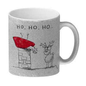 Weihnachtsmann am Naschen Kaffeebecher mit Spruch Erwischt