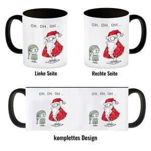 Weihnachtsmann am Naschen Kaffeebecher mit Spruch Erwischt