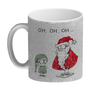 Weihnachtsmann am Naschen Kaffeebecher mit Spruch Erwischt