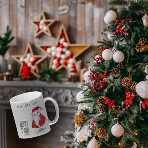 Weihnachtsmann am Naschen Kaffeebecher mit Spruch Erwischt