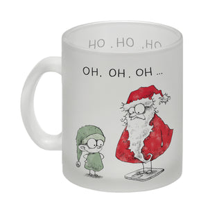 Weihnachtsmann am Naschen Kaffeebecher mit Spruch Erwischt